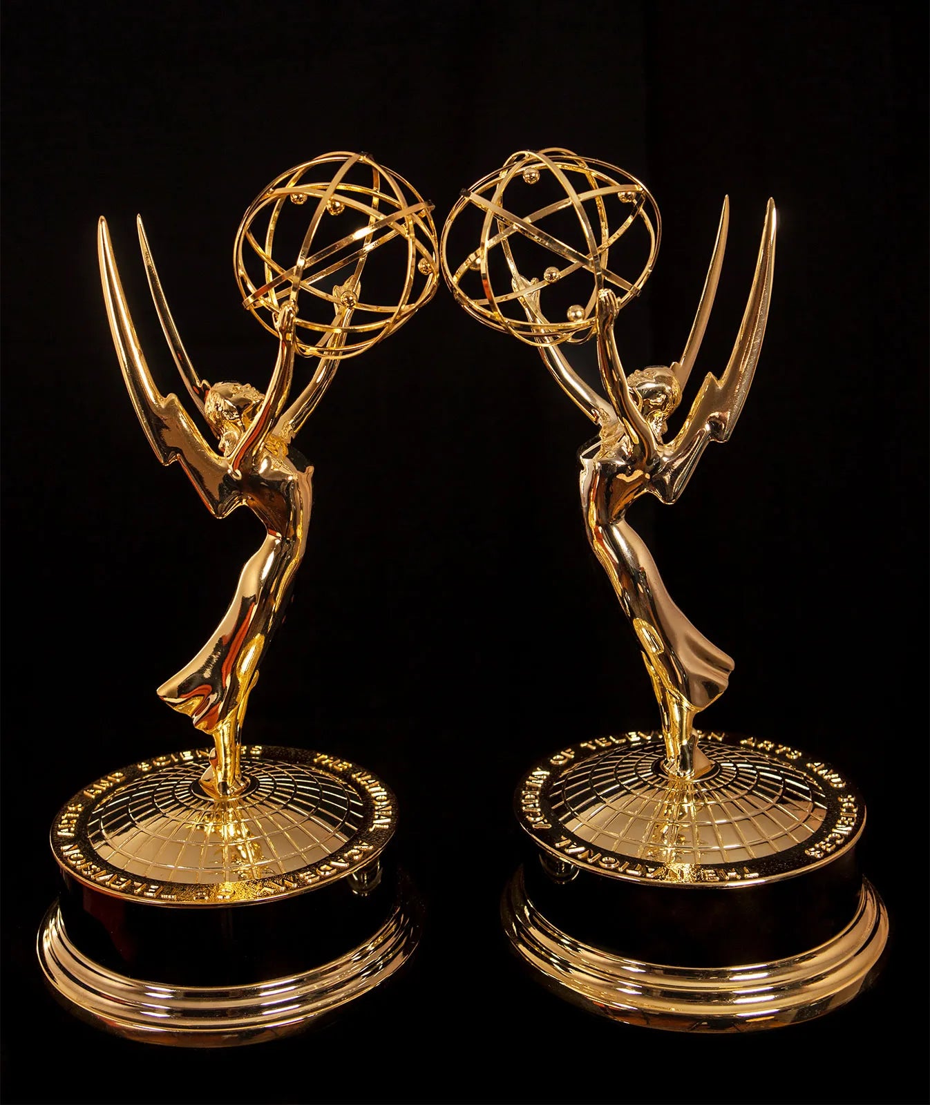 Two Emmy Award statuettes