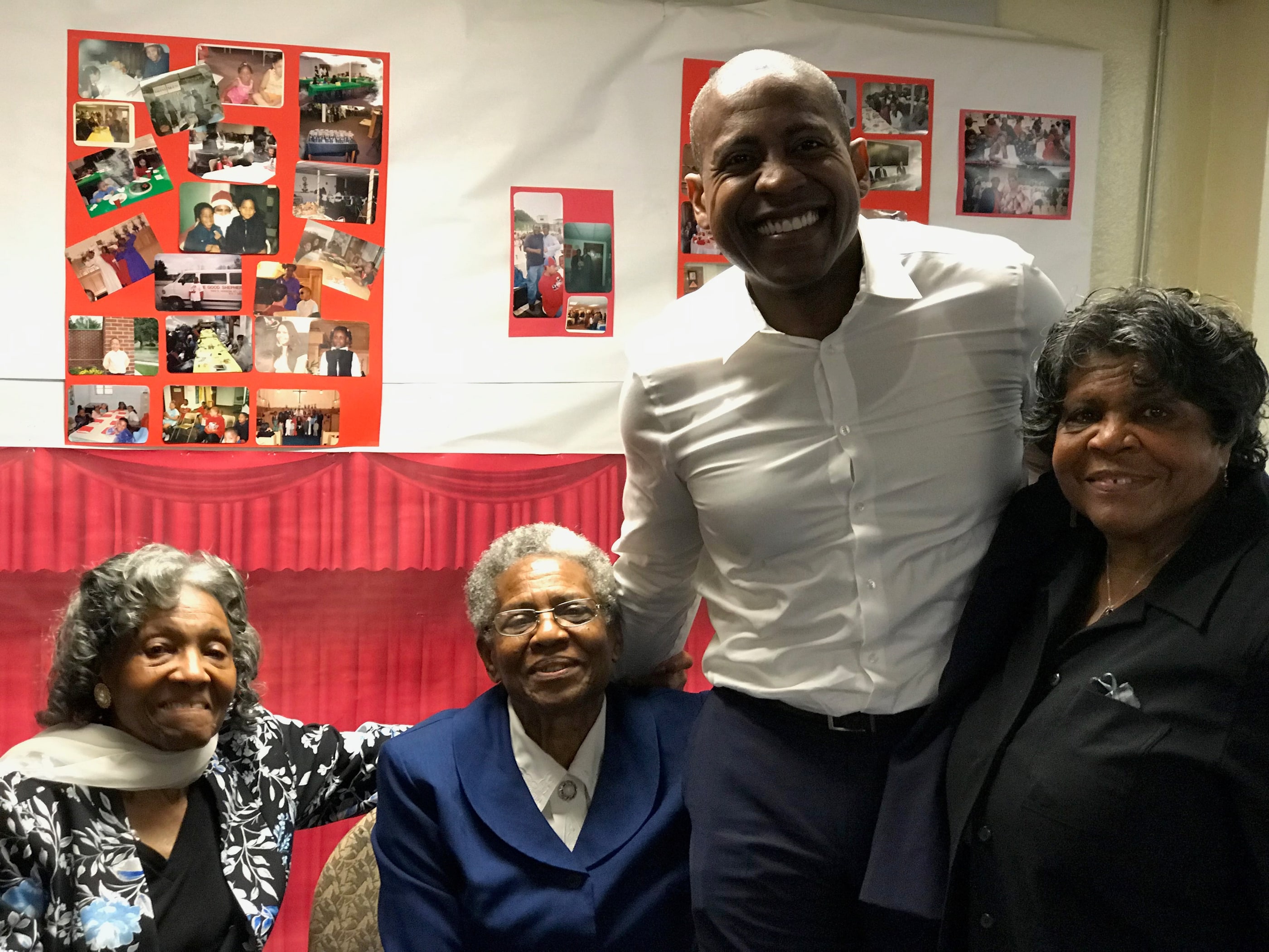 Carlos Watson with his aunts